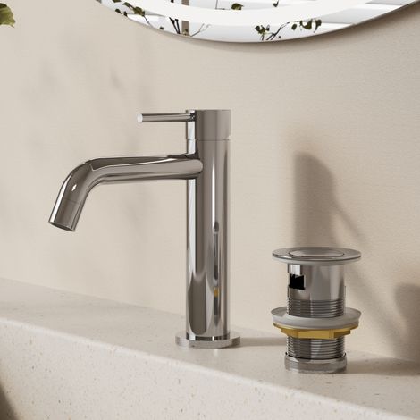 EVERSTEIN Mitigeur Lavabo Chromé, Robinet Salle de Bain avec Pop-up Assorti (1/5)