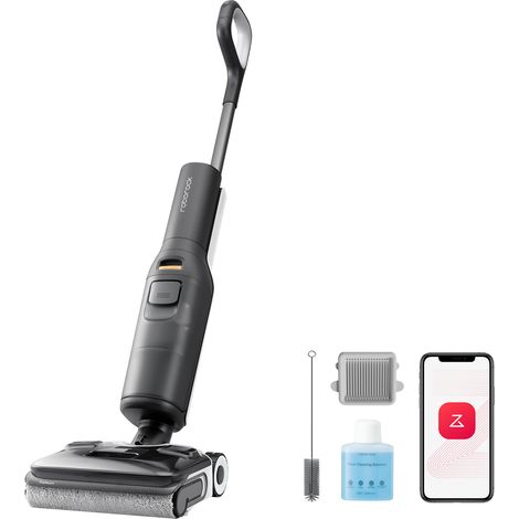 Roborock F25 XT Lavapavimenti e Aspirapolvere Senza Fili, 20.000 Pa, Autopulizia, Design Ultra Piatto 180°, Zero Grovigli, Asciugatura Rapida, Controllo WiFi, Ideale per Pavimenti Duri