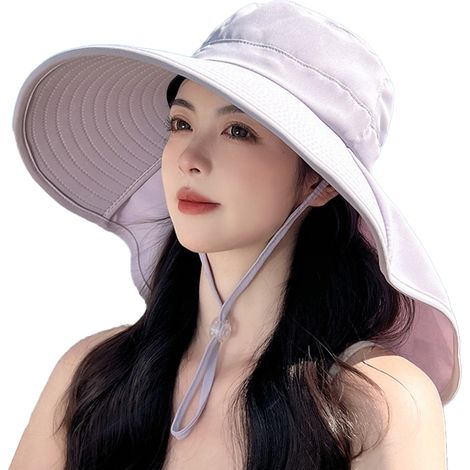 Chapeau de soleil à larges bords avec rabat de nuque, protection UPF 50+, idéal pour la randonnée, les safaris et la pêche, pour hommes et femmes. (1/5)