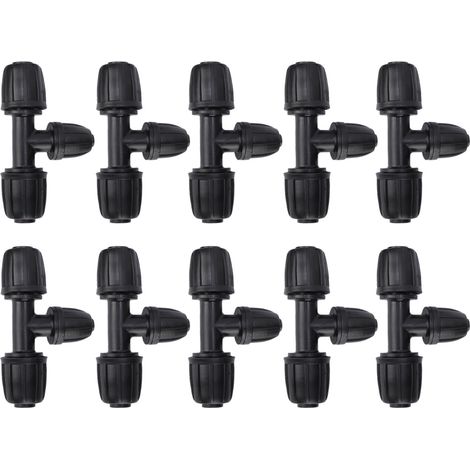 Connecteur En T 16mm Pour Irrigation Goutte À Goutte - Raccord Tuyau Arrosage Jardin - Installation Sans Outil - Lot De 10 Pièces (1/5)