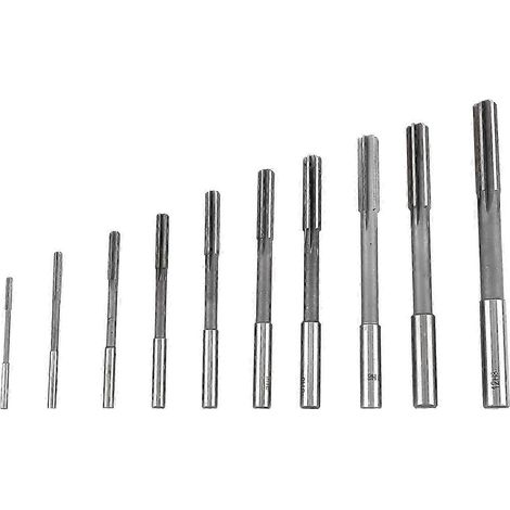 Lot de 10 alésoirs à mandrin droit HSS H8 pour machines à métaux, 3/4/5/6/7/8/9/10/11/12 mm (1/5)