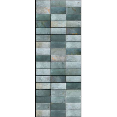 Panneau mural douche en alu-composite VIPANEL - Carrelage Décor Tuile Metal - Finition Brillant - 100x255cm (1/5)