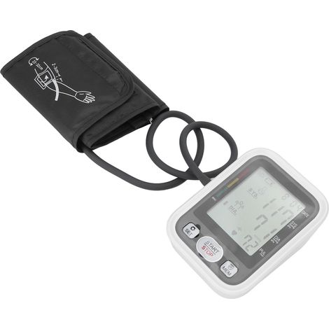 Tensiomètre automatique bras noir écran HD grand format, mesure de tension artérielle avec annonce vocale, appareil de contrôle médical à domicile (1/5)