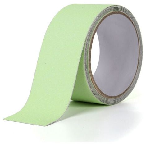 Ruban antidérapant en PVC phosphorescent de 5 m x 5 cm pour escaliers, marches, sols, décoration de sécurité (1/5)