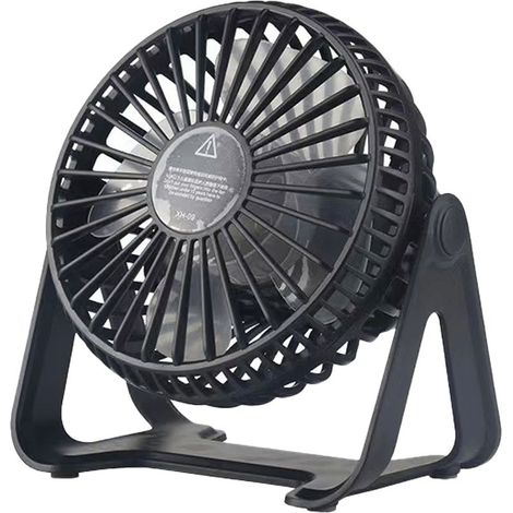 USB-Ventilator – 3 Geschwindigkeitsstufen – 2800-mAh-Akku – 360°-Drehung – Für Büro und Studentenzimmer – 1 Stück (1/5)