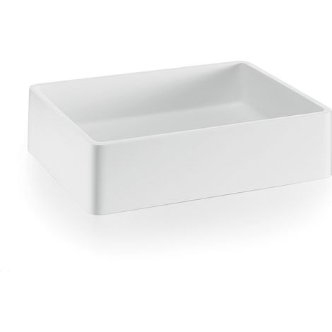 Lineabeta - Momon lavabo à poser L.50x35 blanc avec vidange (1/2)