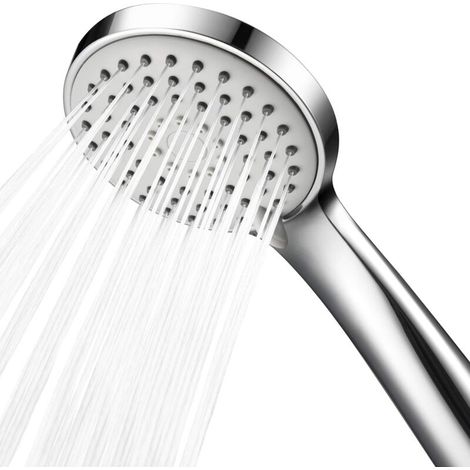 UlisemPommeau de douche à main haute pression, économie d'eau, 3 types de jets, pommeau de douche universel avec surpresseur pour basse pression, chromé (1/4)