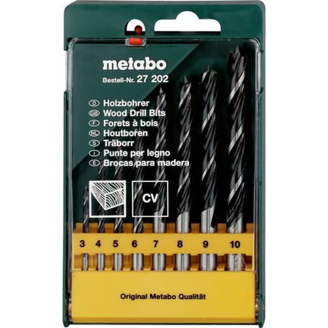 Metabo Holzbohrer-Kassette, 8-teilig (1/4)
