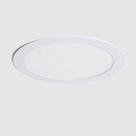 Ledkia – Dalle LED ronde extra-plate 18W – Luminosité 1400 lm – Angle d'ouverture 120° – Tension 176-265V AC – Installation facile dans faux plafonds