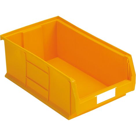 Bac de rangement RS PRO Jaune en PP, 200mm x 315mm x 510mm ( Prix pour 1 ) (1/2)