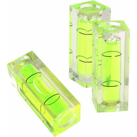 LaBlanc - 3 Pcs 15 X 15 X 40 mm Carré Niveau à bulle en acrylique Coque Niveau à bulle (1/4)