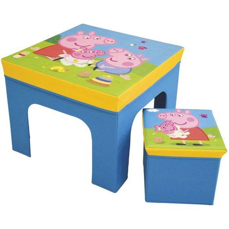 Set tavolo e sgabello di stoccaggio - Peppa Pig - FUN HOUSE - Pieghevole - Mobili per bambini (1/3)