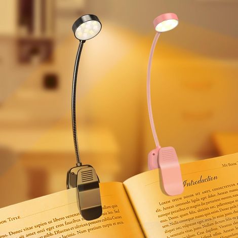 Lot de 2 lampes lecture rechargeables à 10 LED pour lire au lit – (1/5)