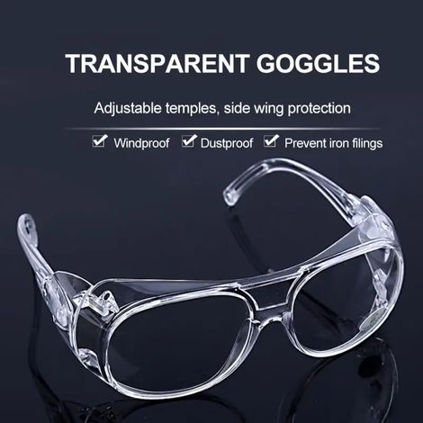 Fahrrad-Sonnenbrille, Motorrad-Sonnenbrille, winddicht, sand- und staubdicht, Skibrille, transparente Schutzbrille, Sportbrille, Linsen beschlagfrei, FA2 (1/5)