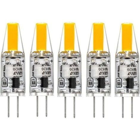 G4 LED 220 V 3 W 2700 K Warm White 160 lm, silicone bulbs replace conventional 30 W halogen lamps, pack of 5 units (1/4)