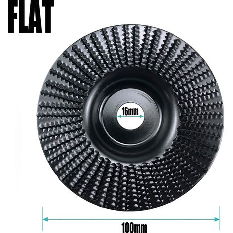 diamètre intérieur de 16 mm noir Disque à meuler pour meuleuse d'angle, disque à meuler plat, disque à meuler biseauté, meule, outil de bricolage pour le travail du bois (1/5)
