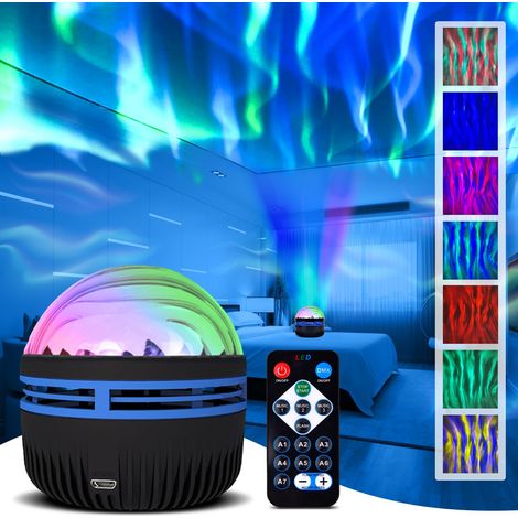 2 en 1 Projecteur Aurore Boréale et de Vagues OcéAniques, Projecteur LED de Ciel éToilé Avec TéLéCommande & 7 Effets Lumineux, Lampe Projecteur Galaxie pour Decoration pour Chambre (1/5)