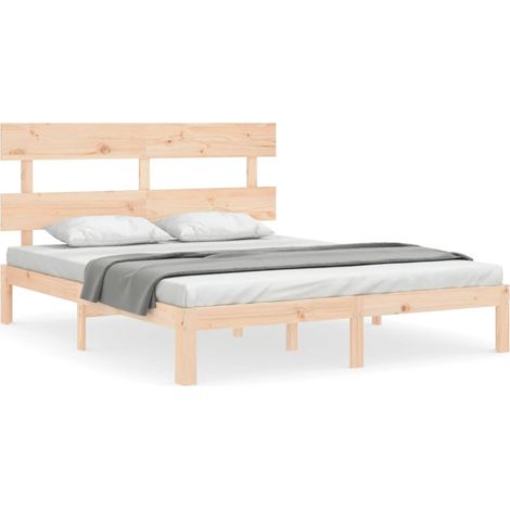 Maison Exclusive - Massivholzbett ohne Matratze 160x200 cm Kiefer