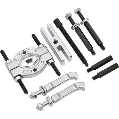 Ensemble d\'extracteurs de roulement, 9pcs extracteur d\'engrenage et kit de séparateur de roulement, kit universel d\'outils de retrait de roulement de pignon pour essieu de moyeu de roue, pigno (1/5)