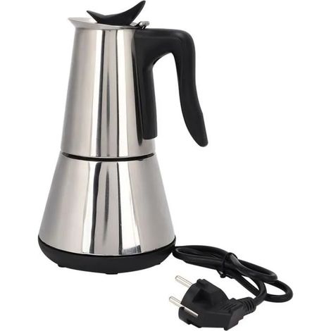 CuisinièRe éLectrique CafetièRe Expresso Moka Pot 6 Tasses Percolateur CafetièRe éLectrique en Acier Inoxydable Classique Café