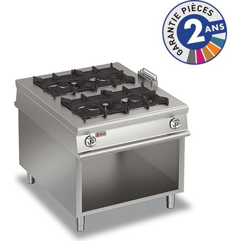 Fourneau à Gaz sur meuble - 4 feux vifs - P1100 - 31,4 kW - Baron