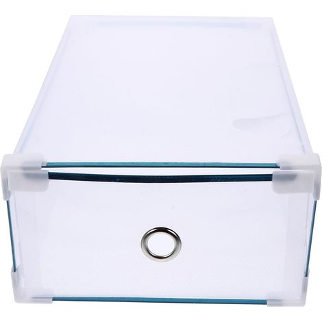 2pièces Boîte de Rangement Transparente Empilable Organiseur Chaussures Bureau Léger et Portable Boîte Multifonction pour Vêtements et Accessoires Maison et Bureau (1/5)