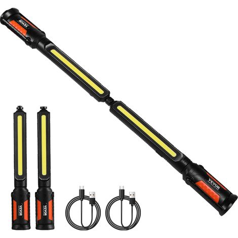 VEVOR Luce da Lavoro Sottocofano 1450 LM Luce LED Magnetica Luminosa Ricaricabile 4400 mAh Barra Luminosa da Lavoro Portatile per Meccanici Senza Fili, Riparazione Auto, Ispezione, Garage, Officina