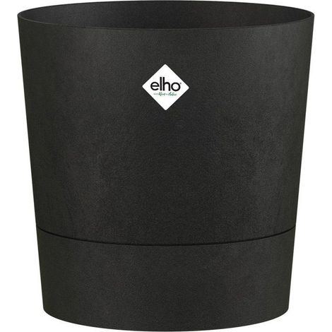 Pot de fleur rond - ELHO - Foss Rond 35 - 21 L - L 35 x B 34.5 x H 34 cm - Noir - Extérieur (1/3)