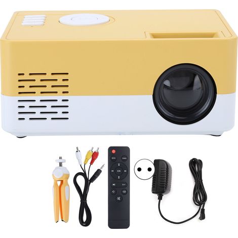 Projecteur LED Mini Portable pour Cinéma Maison avec Lecteur Multimédia, Support et Prise EU 100-240V (1/5)