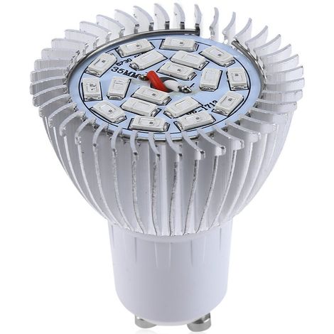 Lampe de culture LED GU10 8W 18 SMD 5730 à spectre complet pour l'éclairage hydroponique en serre, la croissance des plantes, la floraison et la fructification.-AquaForge (1/5)