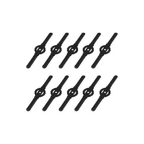 20 cuchillas de repuesto reutilizables para cortacésped, cuchillas rascadoras de plástico de alta resistencia, cuchillas impermeables para cortacésped inalámbrico.