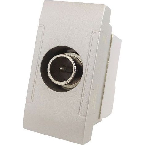 Presa tv derivata compatibile con living light international air connettore maschio prese da incasso per moduli silver (1/3)