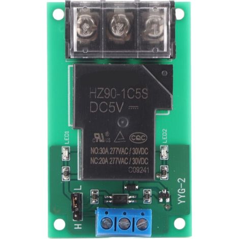Modulo relè di isolamento optoaccoppiatore unidirezionale ad alta potenza da 30 A con trigger alto/basso livello YYG-2 DC5V-Crezuo