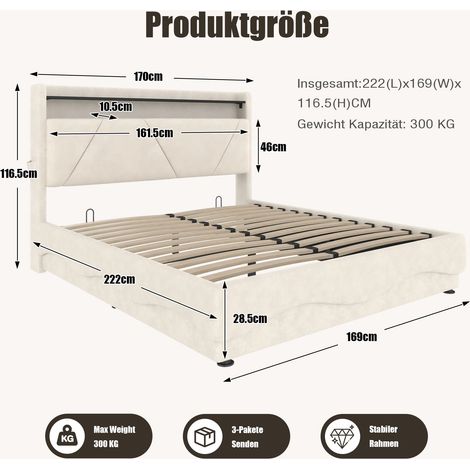Couchtisch aus Samt in Beige 174.5 x 34 x 15 cm HOMAIRE (1/5)
