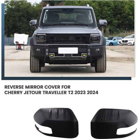 Cubierta adhesiva negra mate para espejo retrovisor exterior de coche Jetour Traveller T2 2023 2024