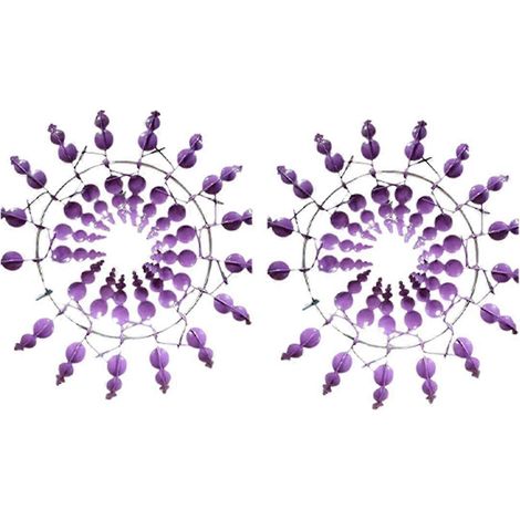 Moulin à vent en métal Purple Magic, nouveau moulin à vent cinétique en métal, idéal pour la cour et le jardin. (1/5)