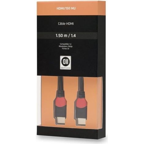 D2HDMI300MU Cable HDMI 1.4 D2 Diffusion 3m M/M (Noir/Rouge) (1/3)