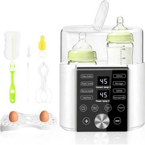 9-in-1 Flaschenwärmer, Doppelwärmer, Dampfsterilisator, BPA-frei, LCD-Bildschirm, automatische Abschaltung, kompatibel mit allen Flaschen (1/5)