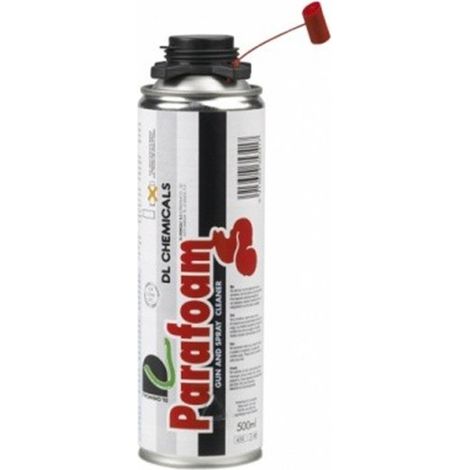 Dl Chemicals – Nettoyant mousse polyuréthane expansive pour pistolet NBS – Enlève mousse non durcie – 500ml – Application chantier humide