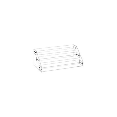 Présentoir Acrylique à 3 Niveaux, Présentoir Transparent pour Cupcake, Parfum, Bijoux, Figurines, Épices (31 x 16.2 x 11.6 cm) (1/5)
