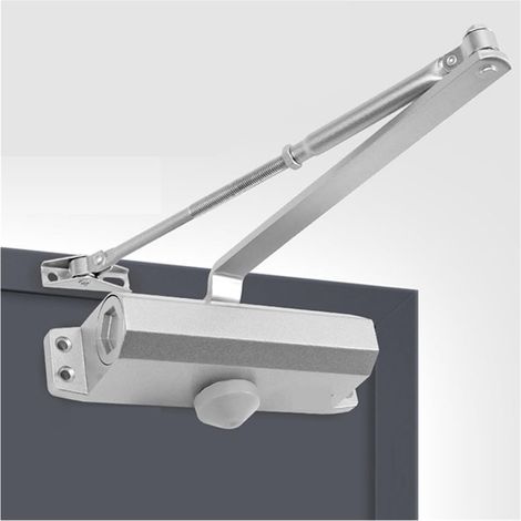 Kit d'ouvre-portes automatiques Ferme-porte automatique ressort tampon hydraulique butée de porte réglable vitesse fermeture muette for 25 à 105KG pour accessoires de portail coulissant ( Color : S , (1/5)
