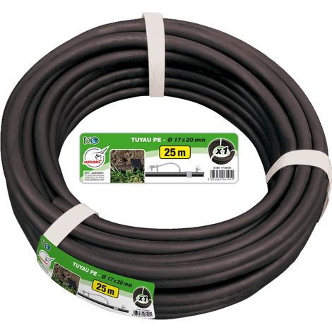 Tuyau Goutte à Goutte Jardibric Non incorporé Couronne PE BD noir Ø17 x 20 mm 25 m (1/5)