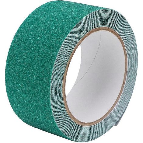Quarzsand-Antirutschband für Boden, Treppenstufen, rutschfestes Sicherheits-PVC-Klebeband, 5 m (Grün)