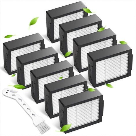 Lot de 9 filtres de rechange pour iRobot Roomba s��ries E, I et J, filtres haute efficacit�� combin��s