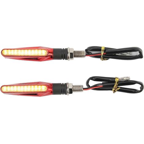1 paire de clignotants LED 12 V pour moto sport, route, tout-terrain, chopper R (1/4)