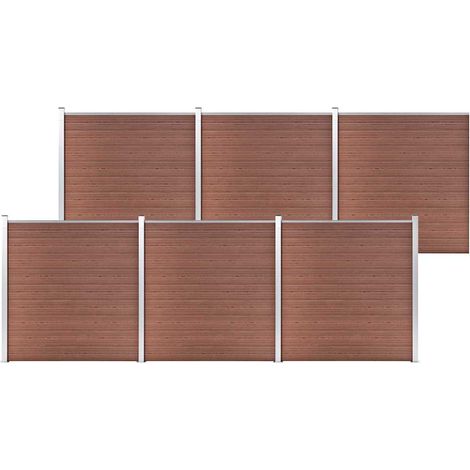 vidaXL Clôture de jardin WPC 1045x186 cm Marron (1/5)