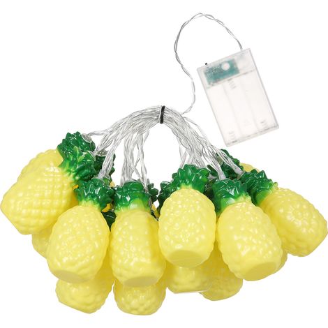 Dekorative Lichterkette in Form einer Ananas, 3 m (10 ft), 20 LEDs, Dauerlicht- und Blinklichtmodus, ideal für Partys, Ostern, Karneval und andere Veranstaltungen. (1/5)
