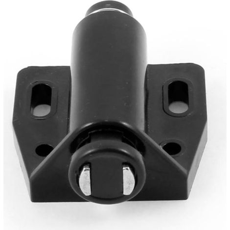 Schwarz Kunststoff Metall Einzel Magnetic Press Head Door Catch Latch 3,8 cm Breite de