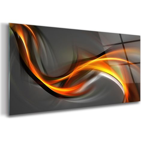 Tableau sur verre – 100 x 50 cm - Tableau mural décoratif - Verre Décorative - Art Moderne (1/5)