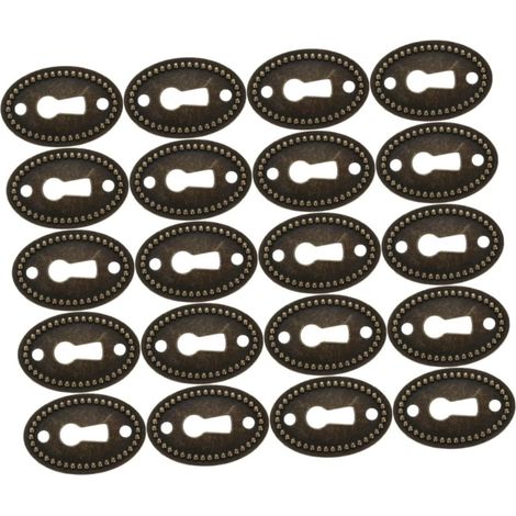 Veemoon Lot de 24 plaques recouvrement ovales en alliage zinc (1/5)